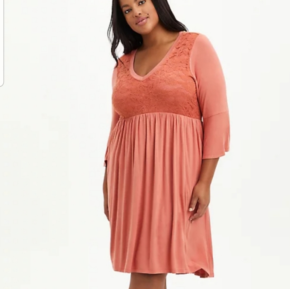 NWT Torrid midi lace skater dress